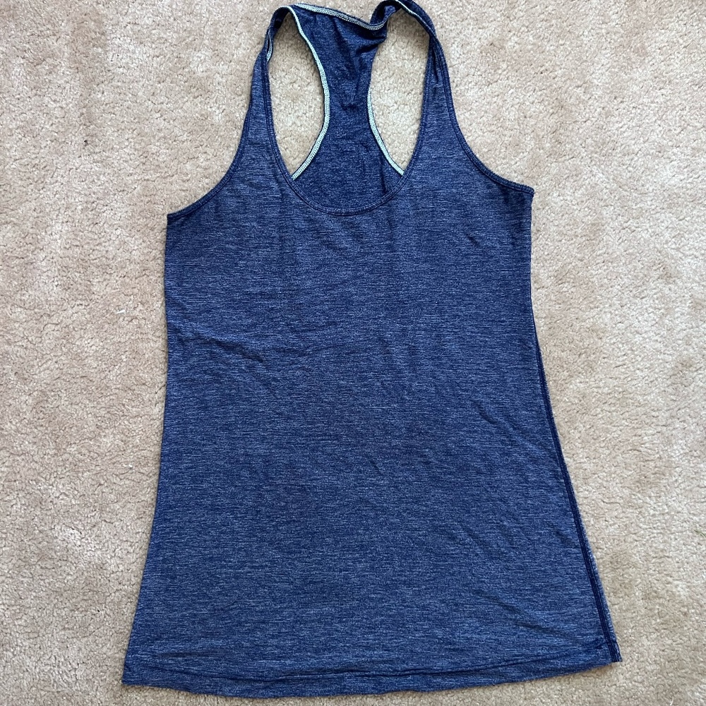 COPY - Lululemon cool racerback heathered navy 8
